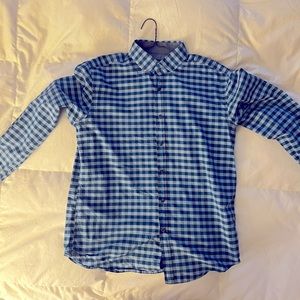 Hugo Boss Button-down, Blue, Checkered Shirt.  Size: Extra Large